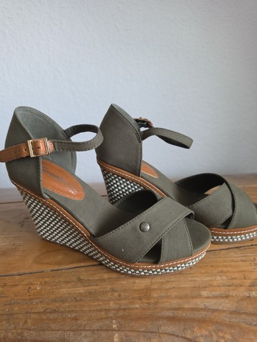 Keilabsatzschuhe damen kaki - keilabsatzschuhe,