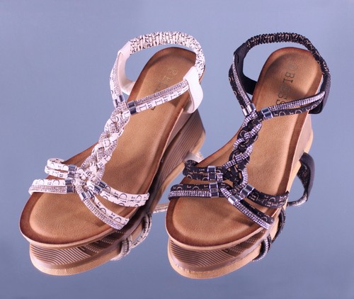 Damen keil sandaletten mit - damen,