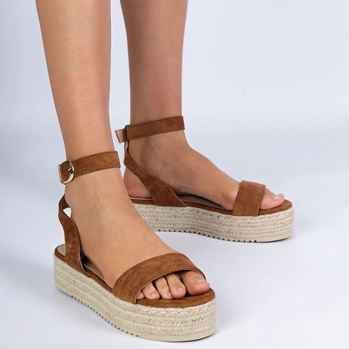 Damen espadrille sandalen mit - espadrille,